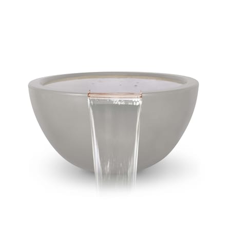 The Outdoor Plus 30 Round Luna Water Bowl - GFRC Concrete - Ash - OPT-LUNWO30-ASH